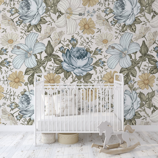JAZMARIE Wallpaper | Peel and Stick Removable Floral Wallpaper 0135