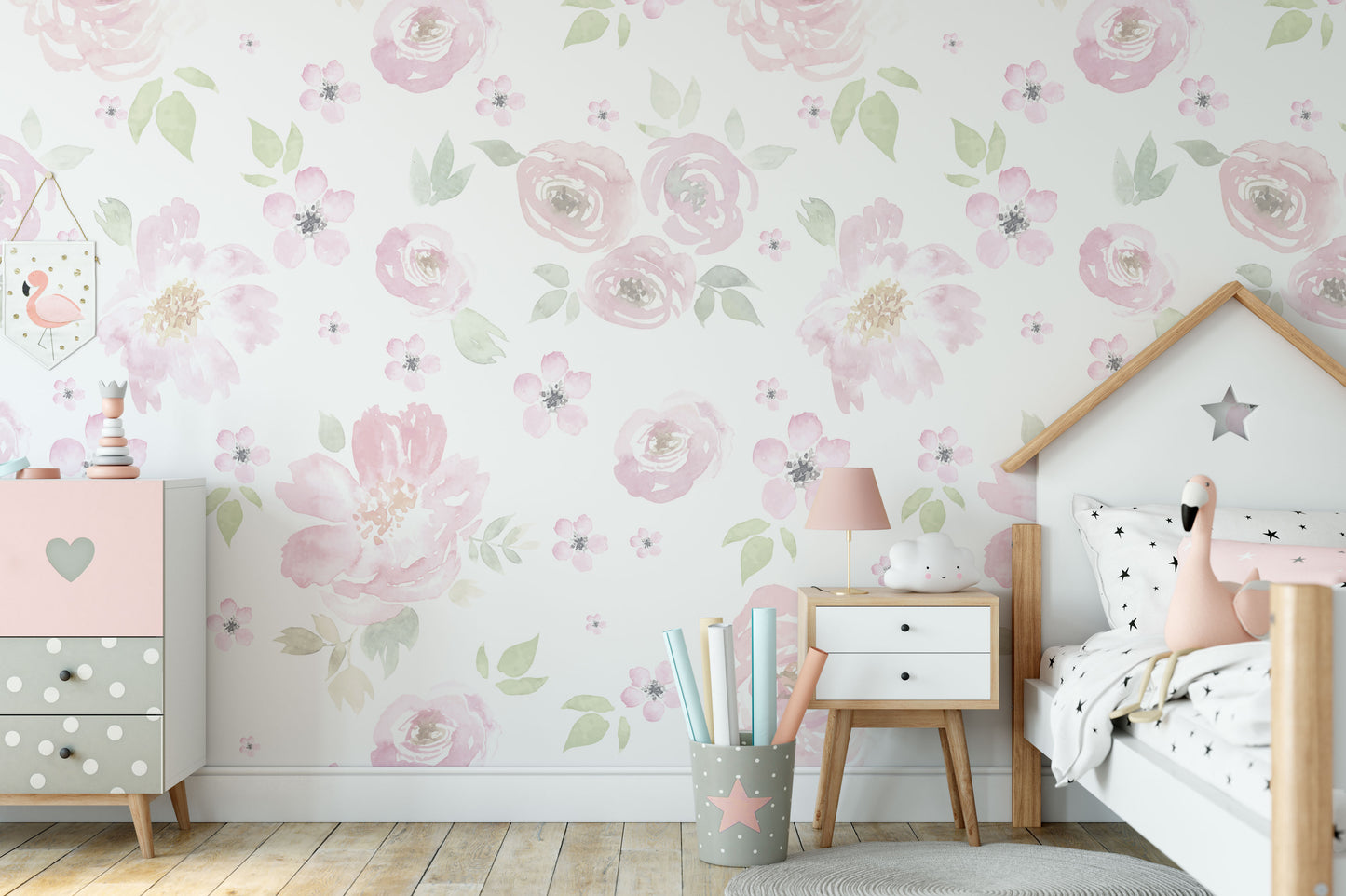 BELLA Wallpaper | Peel and Stick Removable Floral Wallpaper 0134