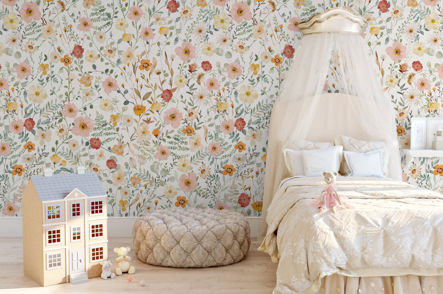 MADISON Wallpaper | Peel and Stick Removable Floral Wallpaper 0215