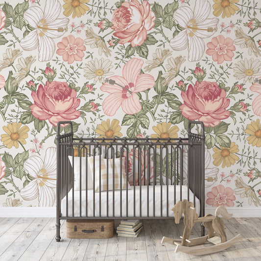 OLENA Wallpaper | Removable Pre-pasted Floral Wallpaper 0131