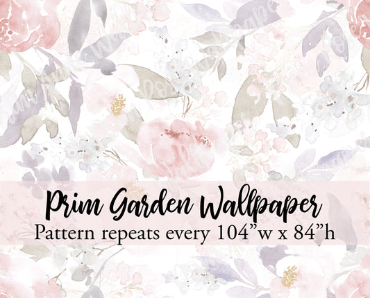 PRIM GARDEN Wallpaper | Peel and Stick Removable Floral Wallpaper 0157