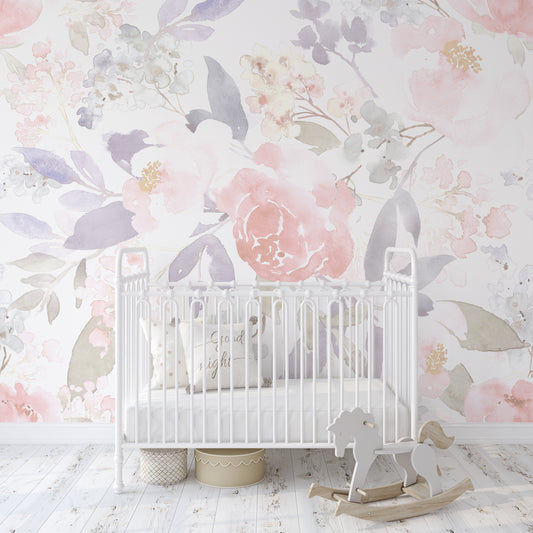 PRIM LOVE Wallpaper | Removable Pre-pasted Floral Wallpaper 0151