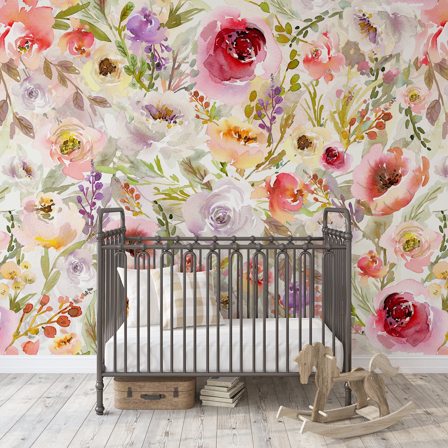 SCARLETT Wallpaper | Peel and Stick Removable Floral Wallpaper 0187