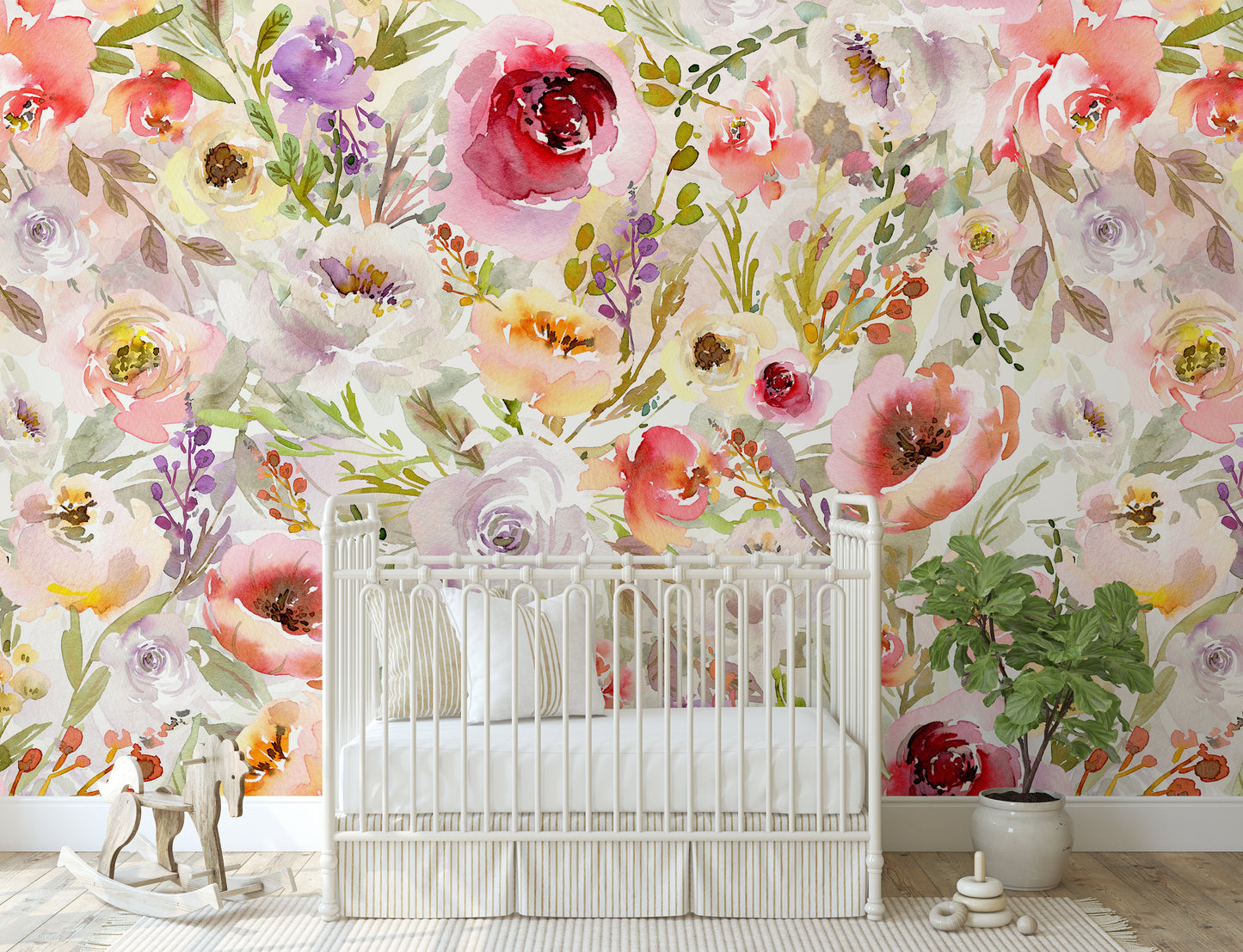 SCARLETT Wallpaper | Removable Pre-pasted Floral Wallpaper 0187