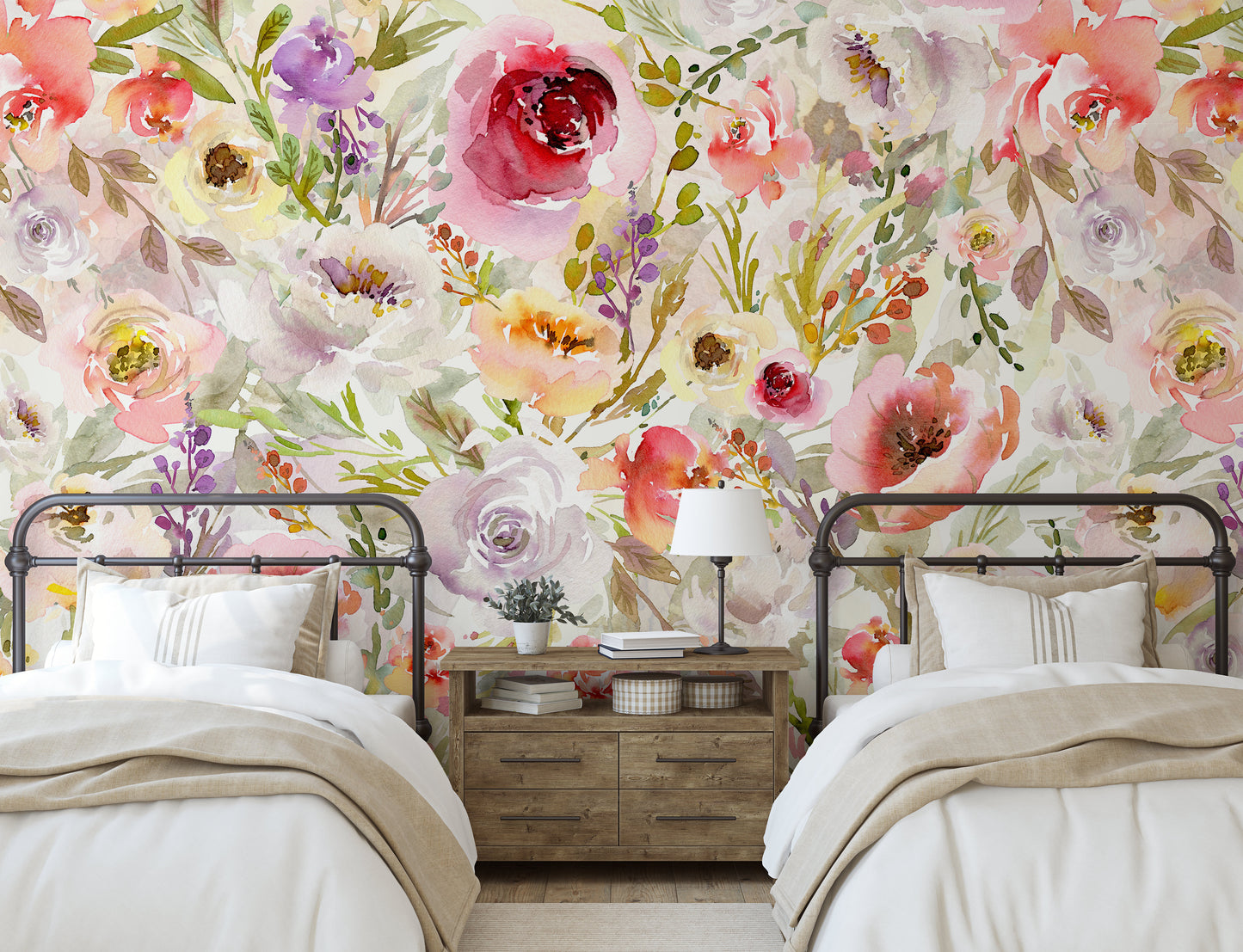 SCARLETT Wallpaper | Removable Pre-pasted Floral Wallpaper 0187