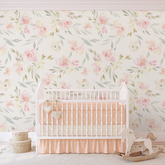 DELANEY Wallpaper | Peel and Stick Removable Floral Wallpaper 0176