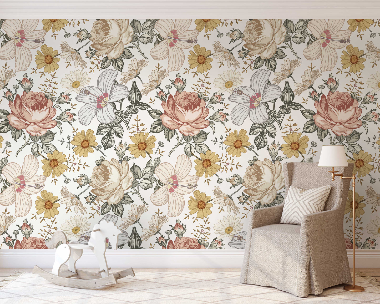 CAMILA S Wallpaper | Removable Pre-pasted Floral Wallpaper 0130