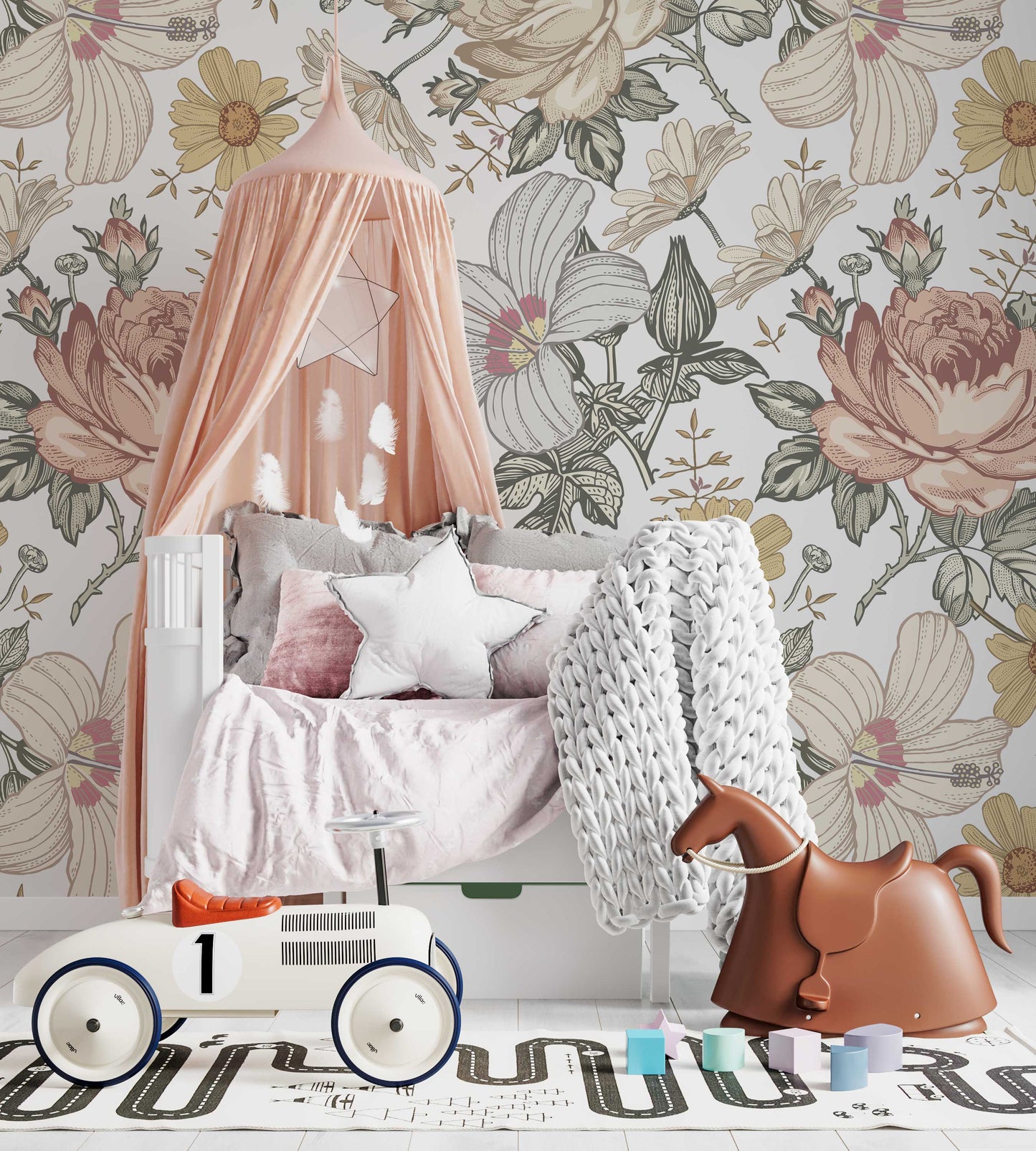 CAMILA Wallpaper | Removable Pre-pasted Floral Wallpaper 0130