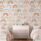Wallpaper Rainbows Watercolor Nursery 0121
