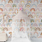 Wallpaper Rainbows Watercolor Nursery 0121