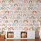 Wallpaper Rainbows Watercolor Nursery 0121